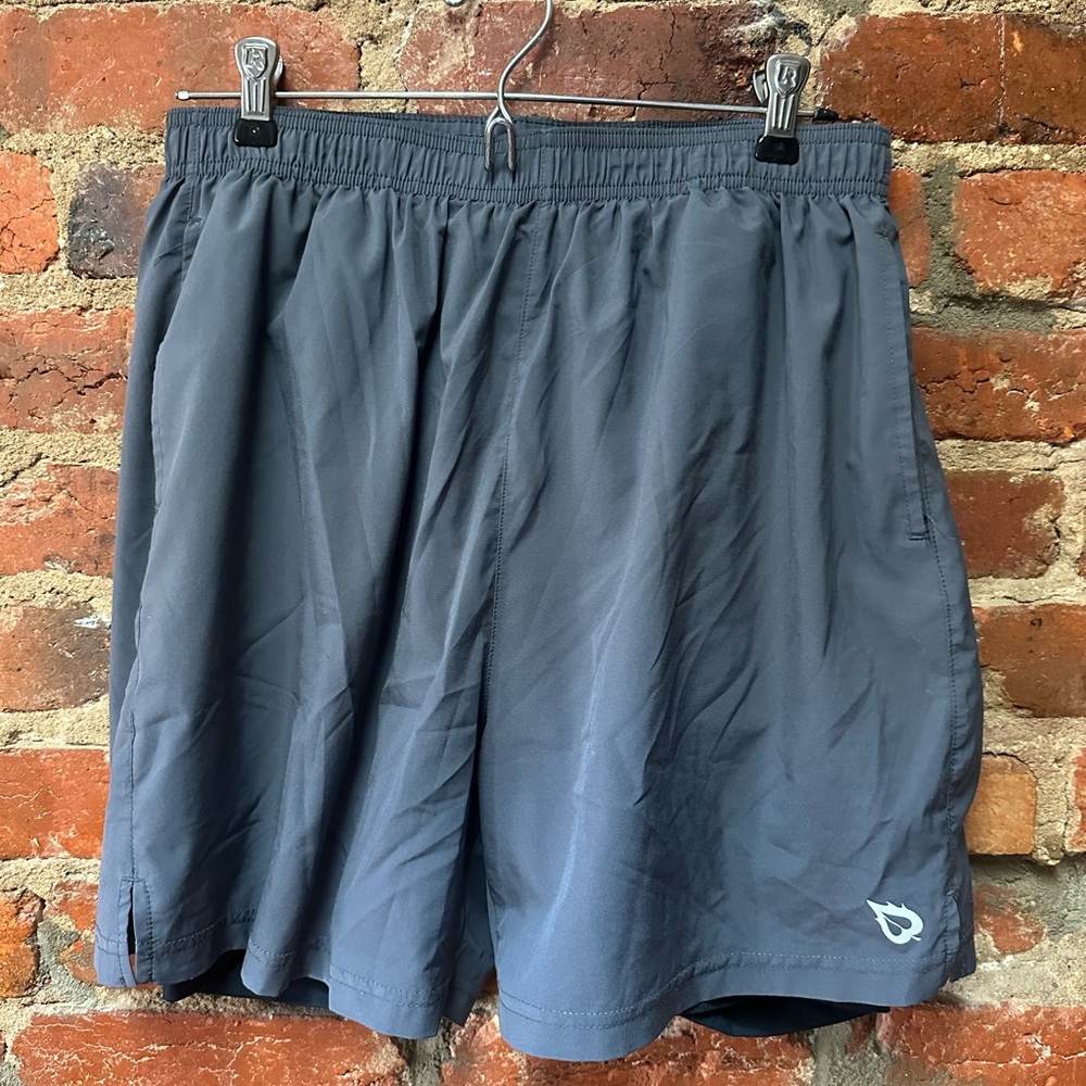 Grey Compression Lined Baleaf Athletic Shorts